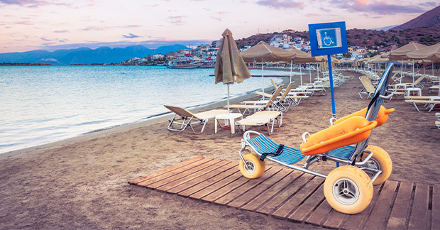 Beach wheelchair